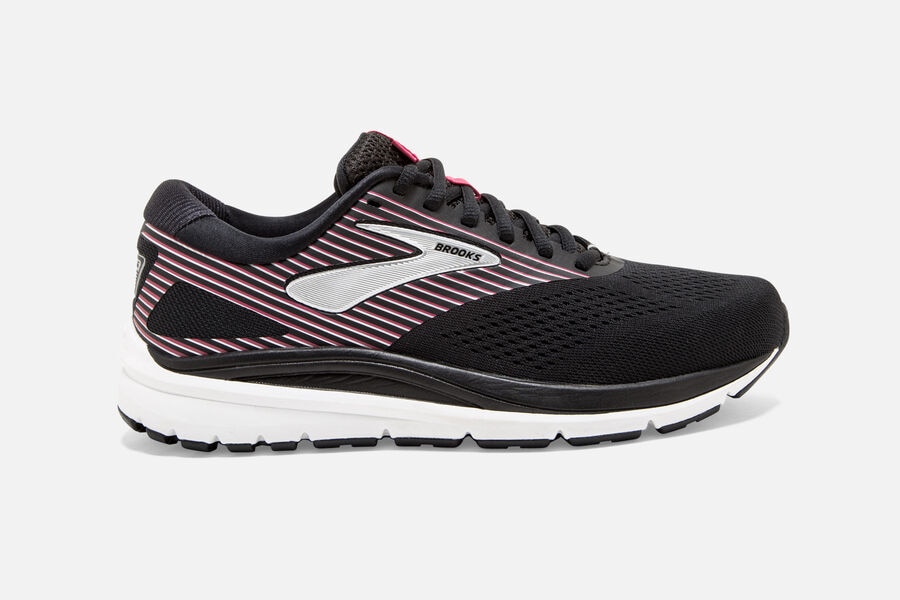 Brooks Addiction 14 Womens Australia - Road Running Shoes - Black/Pink/Silver (050-DBHNC)